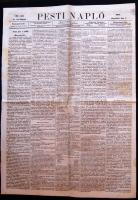 1863 A Pesti Napló újság 45kr-os szignettával