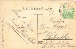 1912 Topolya, Bácstopolya, Backa Topola; Halastó, templom. W.L. Bp. 4188. Riesz Béla kiadása / fishp...