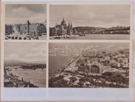 Budapest - 4 db régi képeslap karonlapon