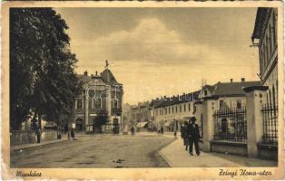 1942 Munkács, Mukacheve, Mukachevo, Mukacevo; Zrínyi Ilona utca, patika, gyógyszertár / street view, pharmacy (EK)