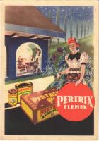 Pertrix elemek reklámja, magyar folklór / Hungarian battery advertisement, folklore s: Pálinkás