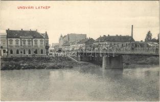 1913 Ungvár, Uzshorod, Uzhhorod, Uzhorod; látkép, híd. Völgyi József kiadása / general view, bridge (EK)
