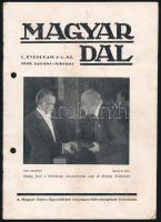 1948 Magyar Dal L. évf. 1-2. sz., szerk.: Dr. Rossa Ernő, 16 p. + kotta, 20 p.