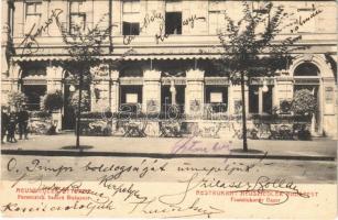 1904 Budapest V. Ferenciek bazára, Neusziedler étterem és sörcsarnok (fa)