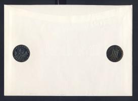 Görögország 1986. 20Dr T:2 + Dél-Korea 1988. 1000W "Tenisz" T:1 Közös érmés, bélyeges borí...