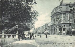 1907 Fiume, Rijeka; Piazza Ürmény e Via Lido / tér és utca / square and street