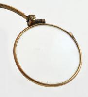 Antik lornyon. Aranyozott fém, kopott, tokban (Látszerész Liszt Ferencz Budapest Múzeum körút 19 Bar...