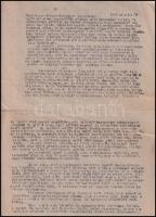 1940-1941 Két zsidó származású család tagjának levelezése a zsidótörvényekről, összesen 8 oldalnyi g...