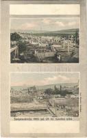 Szepesváralja, Spisské Podhradie; 1905. július 29-iki tűzvész után. Sax Nándor kiadása / ruins after the fire (fl)