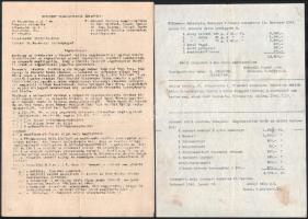 cca 1946-1949 A II. világháború során deportált zsidó személy hagyatéki iratai, 12 db