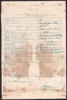 cca 1946-1949 A II. világháború során deportált zsidó személy hagyatéki iratai, 12 db