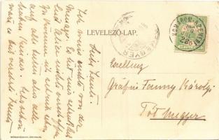 1906 Komáromszemere, Semerovo; Engel-Halassy kúria, kastély. Zichy család levele Károlyi Fanny grófn...