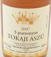 2007 Sárospatak, 3 puttonyos Tokaji Aszú, bontatlan palack fehérbor, 0,5 l