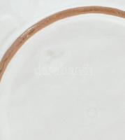 Habán kerámia tál. Múzeumi másolat. Kézzel festett, jelezett d: 31 cm
