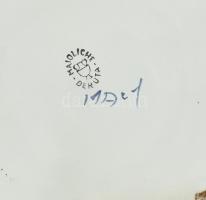 Maioliche Deruta olasz fajansz dísztálak 2 db. Kézzel festett, jelzett, hibátlan. d: 25 cm