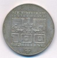 Ausztria 1976. 100Sch Ag "Téli Olimpia Innsbruck" T:2 patina Austria 1976. 100 Schilling &...