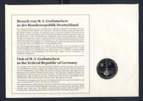 Szovjetunió 1989. "Gorbacsov látogatása az NSZK-ban" ffém emlékérem nagyalakú érmés, bélye...