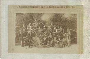 1909 Rimaszombat, Rimavská Sobota; a mezőgazdasági tanfolyam tanárai és hallgatói az 1909. évben / teachers and students of the agricultural course in 1909. photo (r)