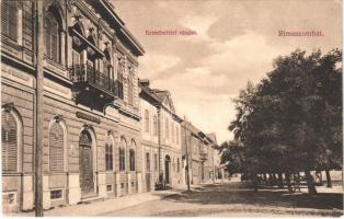 1908 Rimaszombat, Rimavská Sobota; Erzsébet tér, üzlet. Ifj. Rábely Miklós kiadása / square, shop (EB)