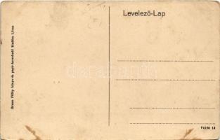 Lőcse, Levoca; Körtér a Royal kávéházzal. Braun Fülöp kiadása / square, café (EK)