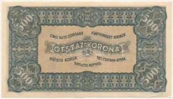 1923. 500K nyomdahely jelölés nélkül T:II 
Hungary 1923. 500 Korona without printer's mark C:X...