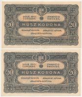 1920. 20K (2x) sorszámkövetők "2a 077 197.946 - 2a 077 197.947" T:II
Adamo K21
