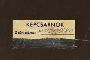 Körösényi Tamás (1953 - 2010): Lány galambbal, bronzírozott epoxi. m 38 cm