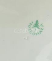 Hollóházi tál, kézzel festett porcelán, jelzett, kopott, d: 17 cm (MÁTRAALJAI SZÉNBÁNYÁK KÜLFEJTÉSŰ ...