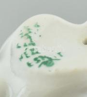 Hollóházi porcelán nyuszi. Kézzel festett, jelzett, hibátlan 6 cm