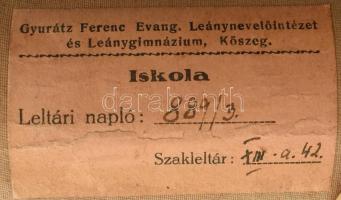 2 db régi, nagyméretű, vászonra kasírozott nyomat festményekről, a Kőszegi Leánynevelőintézet és Leá...