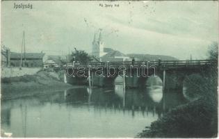 1906 Ipolyság, Sahy; Ipoly híd / Ipel river bridge (EK)
