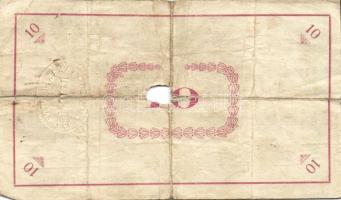 Pápa 1919. "Pápai csekk" 10K (2x), 20K (2x) lyukasztással érvénytelenítve T:III,III-/IV