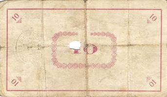 Pápa 1919. "Pápai csekk" 10K (2x), 20K (2x) lyukasztással érvénytelenítve T:III,III-/IV