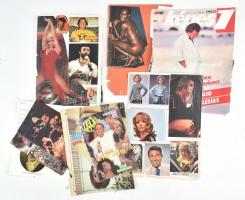 cca 1970-1990 Kisebb újságkivágás-gyűjtemény színészekről, híres emberekről
