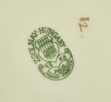 Zsolnay virág mintás váza. Kézzel festett, jelzett, hibátlan. 27 cm