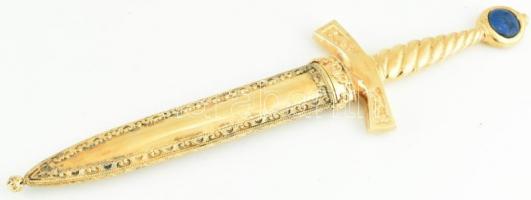 Aranyozott dísztőr, h: 32 cm