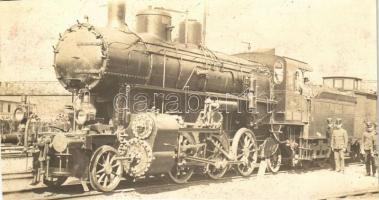 1912 A Magyar Királyi Államvasutak (MÁV) 324 sor. III. gőzmozdonya / Hungarian State Railways locomotive. photo (vágott / cut) (13,2 x 7,1 cm)