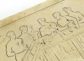 Fém doboz, jelzett, fa betéttel. 20x14x4 cm