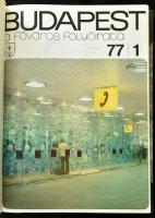 1977 Budapest, a főváros folyóirata teljes XV. évfolyama egybekötve, 1977. jan.-dec., szerk.: Mesterházi Lajos, gazdag képanyaggal illusztrálva, helyenként kissé sérült lapszélekkel, egy lapon hiánnyal, félvászon-kötésben