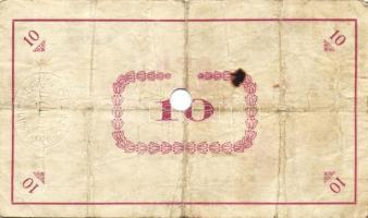 Pápa 1919. "Pápai csekk" 10K (2x), 20K (2x) lyukasztással érvénytelenítve T:III-,III-/IV