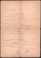 1945-1946 Vegyes igazolvány tétel, benne mentesítő papírokkal, stb