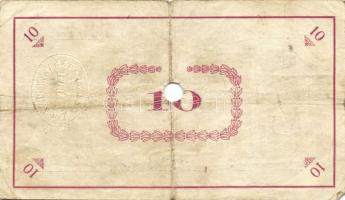 Pápa 1919. "Pápai csekk" 10K (2x), 20K (2x) lyukasztással érvénytelenítve T:III-,III-/IV