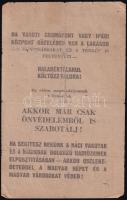 1944 Antifasiszta, szovjet röplap 13x21 cm