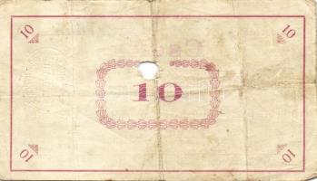 Pápa 1919. "Pápai csekk" 10K (2x), 20K (2x) lyukasztással érvénytelenítve T:III-,III-/IV