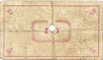 Pápa 1919. "Pápai csekk" 10K (2x), 20K (2x) lyukasztással érvénytelenítve T:III-,III-/IV