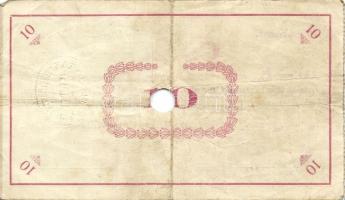 Pápa 1919. "Pápai csekk" 10K (2x), 20K (2x) lyukasztással érvénytelenítve T:III-,III-/IV