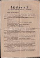 1945 Tájékoztató az igazolási okirat kitöltéséhez.