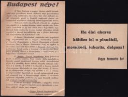 1945 3 db röplap. Budapesti harcok, élet újraindulása