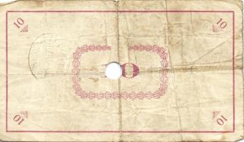 Pápa 1919. "Pápai csekk" 10K (2x), 20K (2x) lyukasztással érvénytelenítve T:III-,III-/IV
