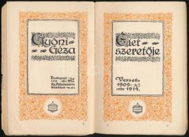 Gyóni Géza: Az élet szeretője. Versek 1909-1914. Bp., 1918., Athenaeum, 127 p. A borító és a könyvdí...